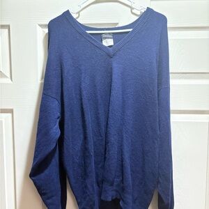 Neiman Marcus Deep Blue Cashmere Sweater Men’s Size Large